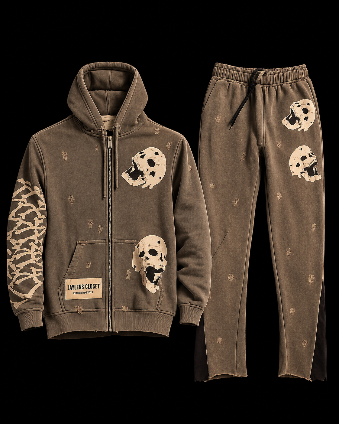 Skull Hoodie & Jogger Set
